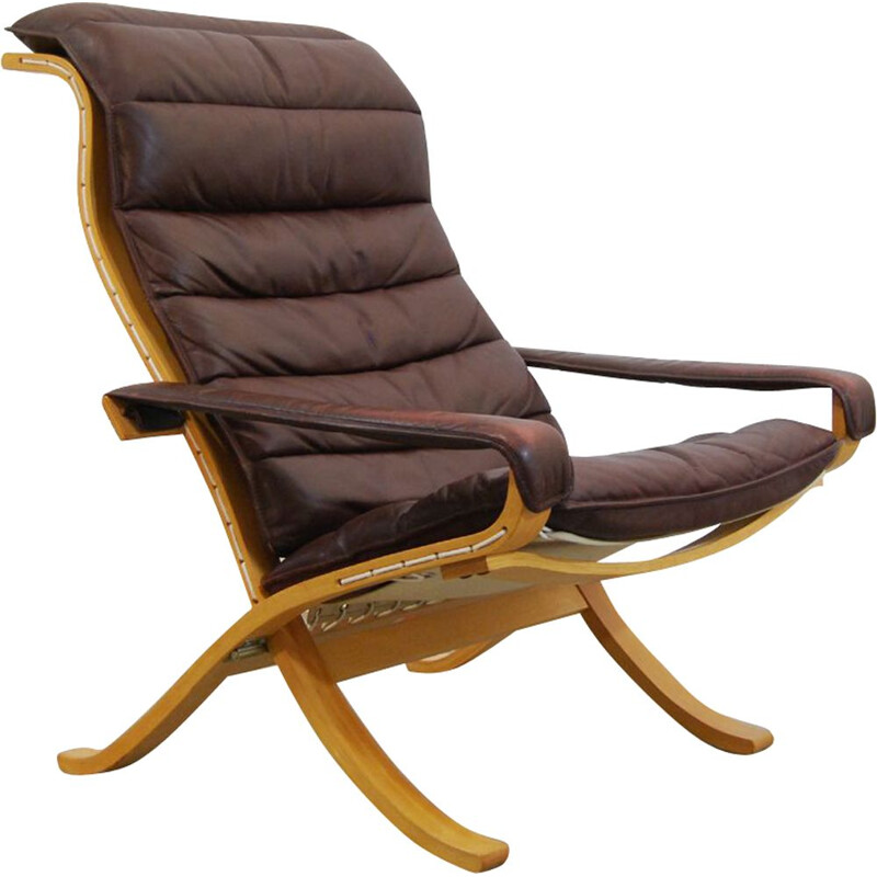 Vintage Scandinavian Flex Lounge Chair by Ingmar Relling for Westnofa 1970s