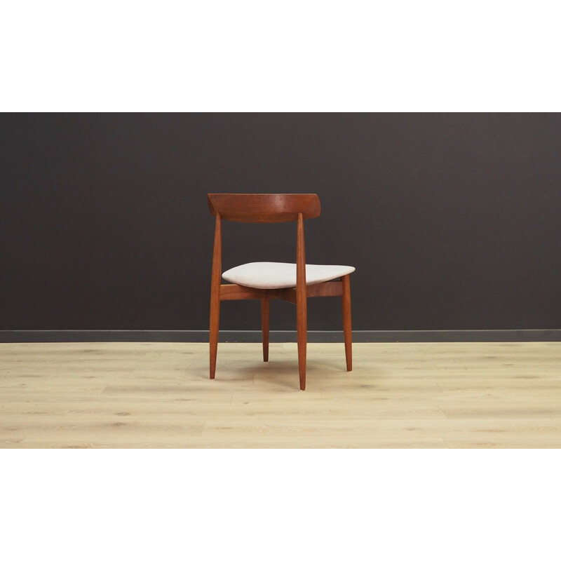 Set of 4 grey chairs in teak by Henry Walter Klein