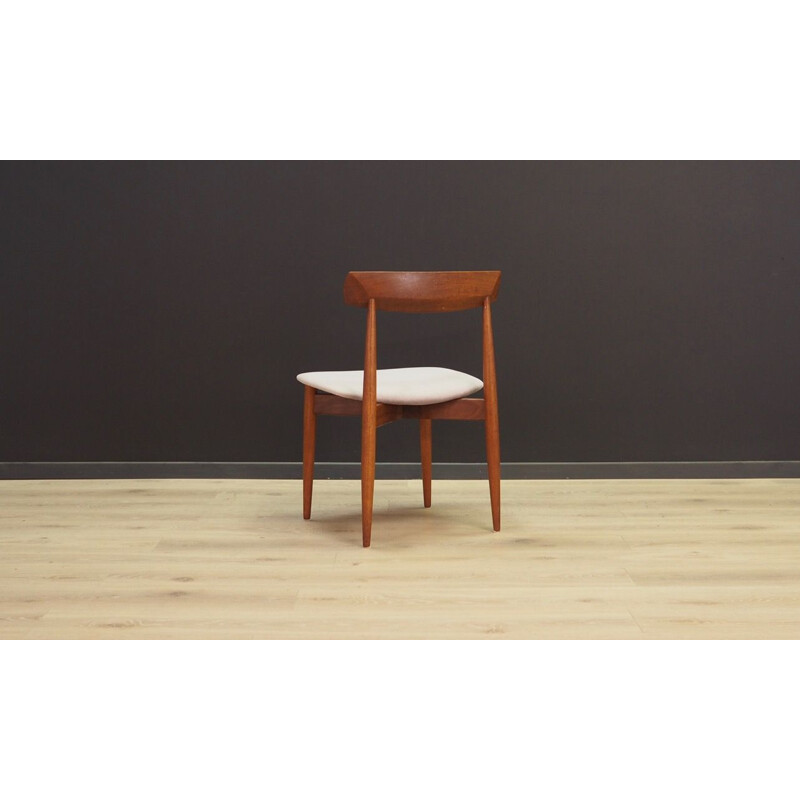 Set of 4 grey chairs in teak by Henry Walter Klein