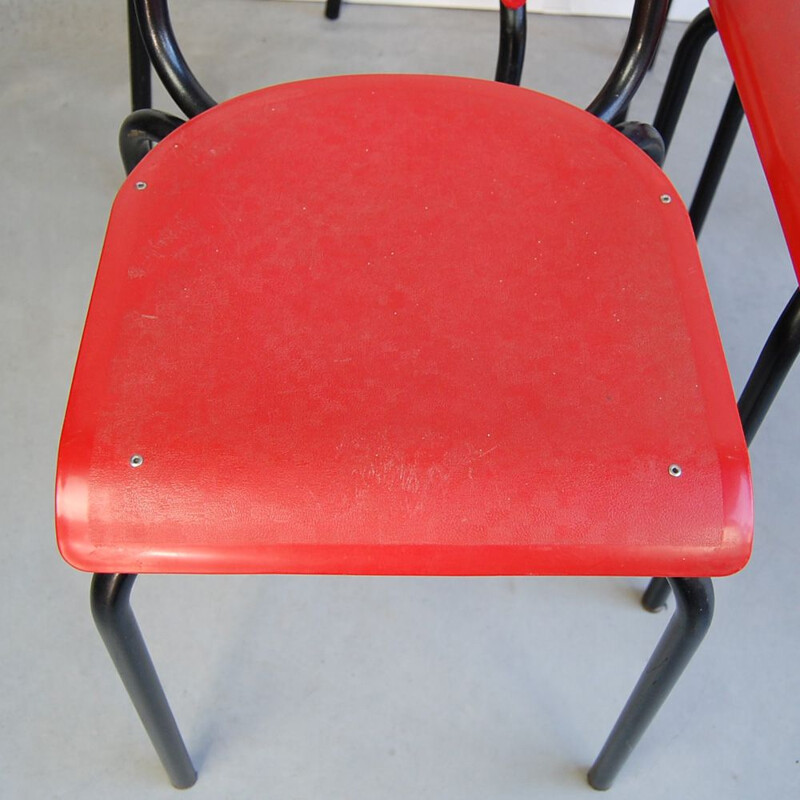 Set of 4 vintage chairs C59 by Pierre Guariche for Meurop