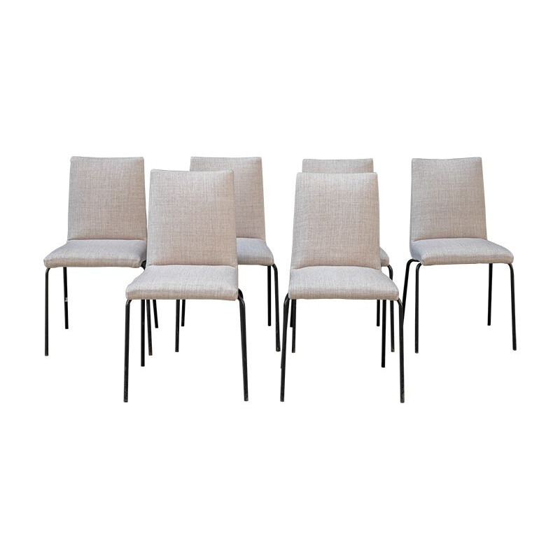 Set of 6 vintage chairs Robert-Pierre Guariche for Meurop