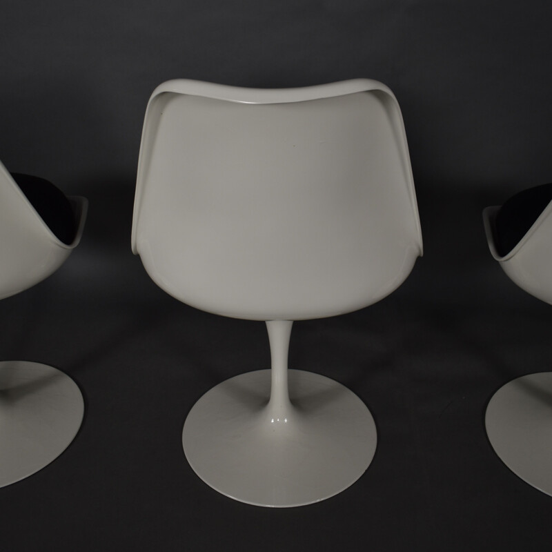 Suite de 3 chaises vintage Tulip par Eero Saarinen Knoll