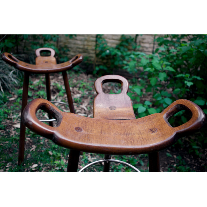 Pair of vintage stools Spanish