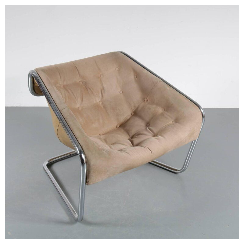 Vintage armchair "Boxer" by Kwok Hoi Chan Boxer for Steiner, France 1971