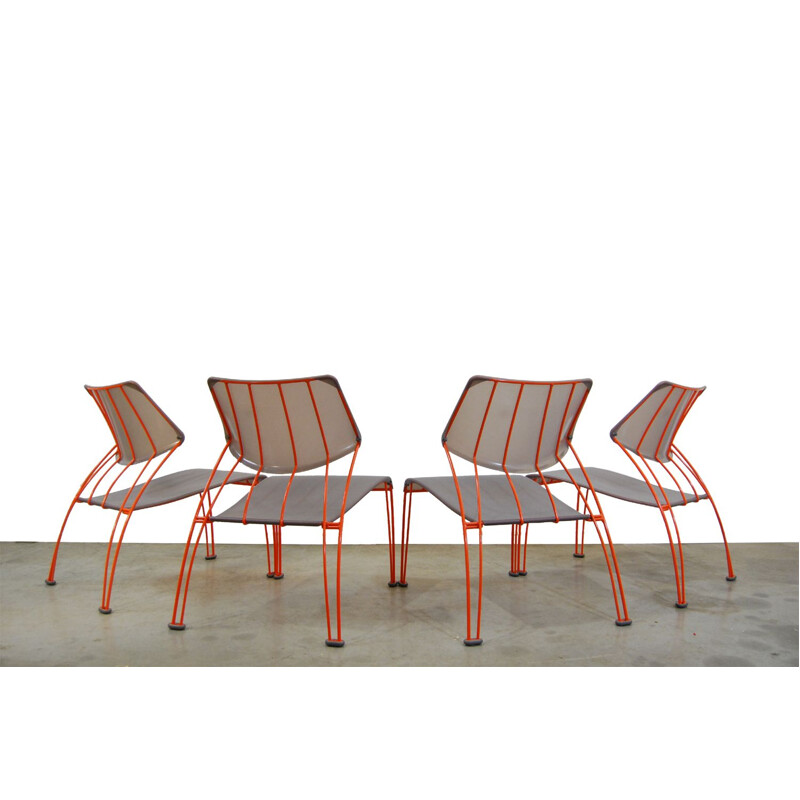 Set of 4 vintage Hasslo chairs by Monika Mulder for Ikea