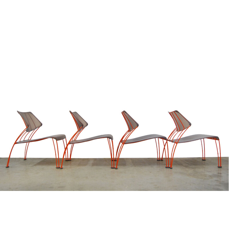 Set of 4 vintage Hasslo chairs by Monika Mulder for Ikea