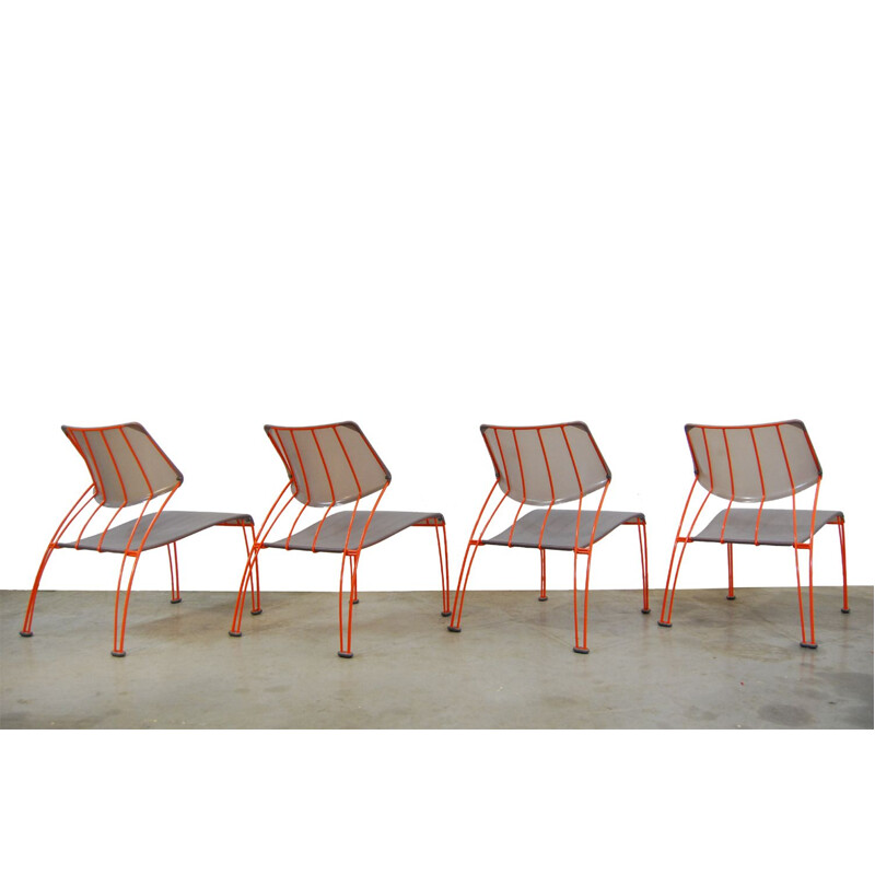 Set of 4 vintage Hasslo chairs by Monika Mulder for Ikea