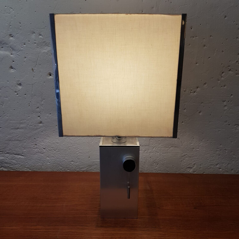 Vintage lamp Space Age in brushed aluminium