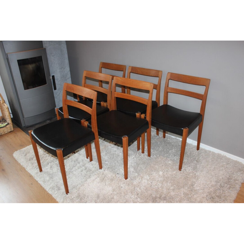 Set of 6 vintage chairs Garmi Scandinavian by Nils Jonsson for Troeds 1960s