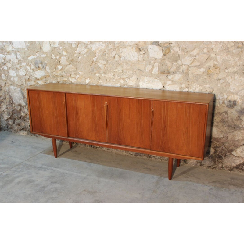 Vintage sideboard Scandinavian teak by Gunni Omann to Axel Christiensen Odder