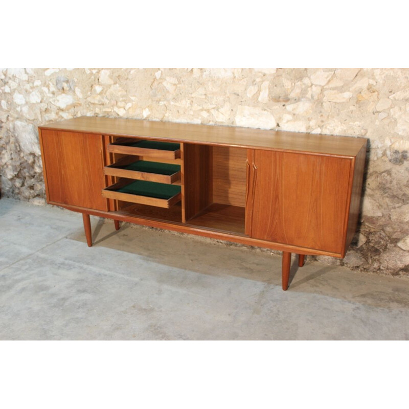 Vintage sideboard Scandinavian teak by Gunni Omann to Axel Christiensen Odder