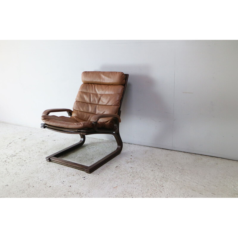 Vintage lounge chair in beech 1960s Danish