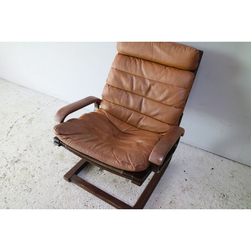 Vintage lounge chair in beech 1960s Danish