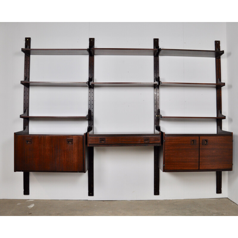 Vintage shelf system in rosewood Italy 1960s 