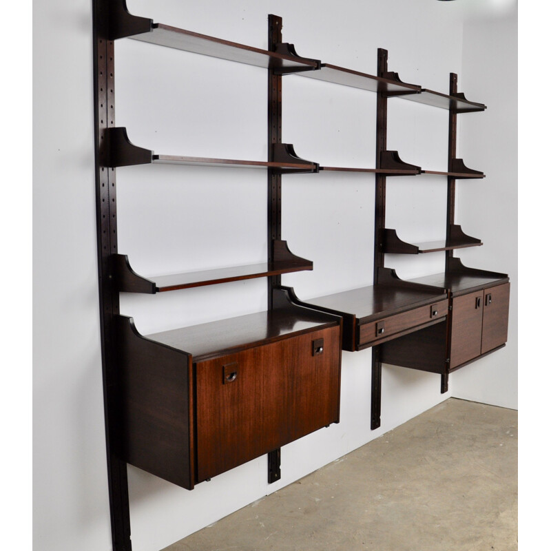 Vintage shelf system in rosewood Italy 1960s 