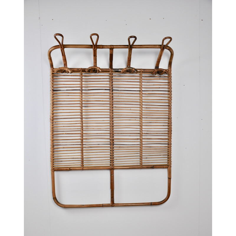 Vintage coat rack in bamboo by Vittorio Bonacina 1960s