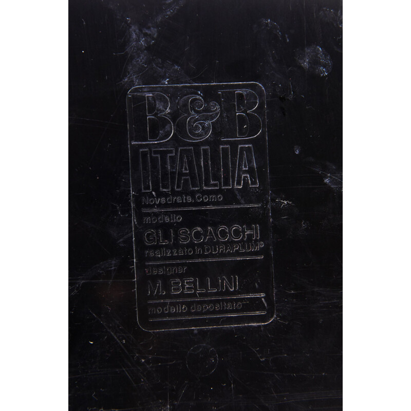 Ensemble de 5 tables vintage modulaires pour B&B Italia en plastique noir 1960