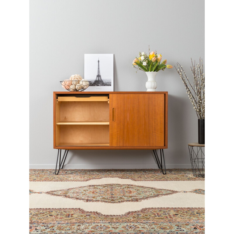 Vintage sideboard for Poul Hundevad in teak and steel 1960