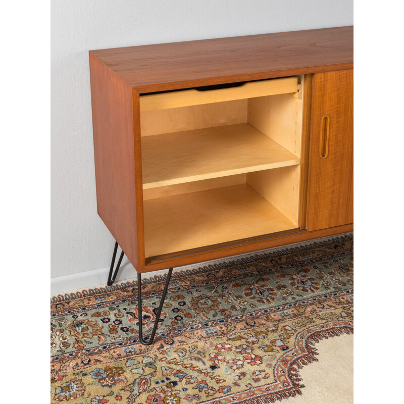 Vintage sideboard for Poul Hundevad in teak and steel 1960