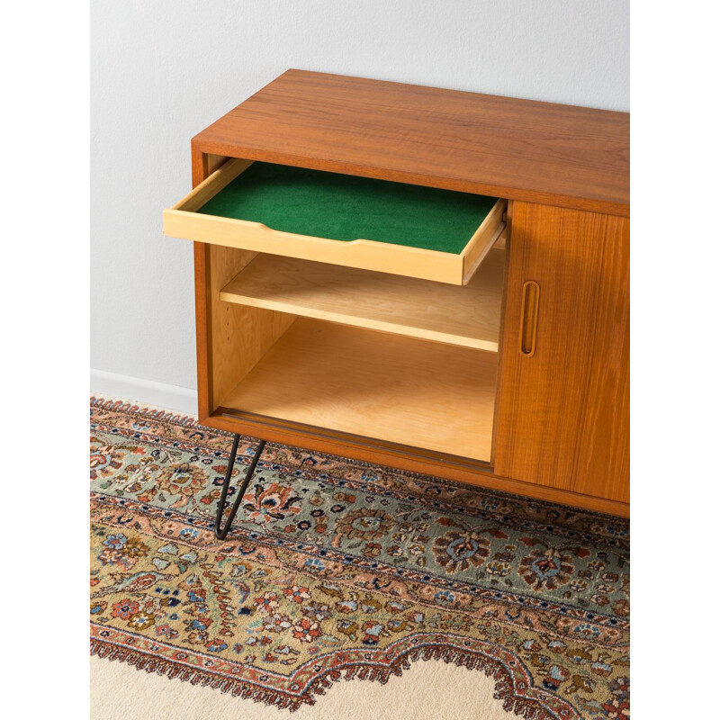 Vintage sideboard for Poul Hundevad in teak and steel 1960