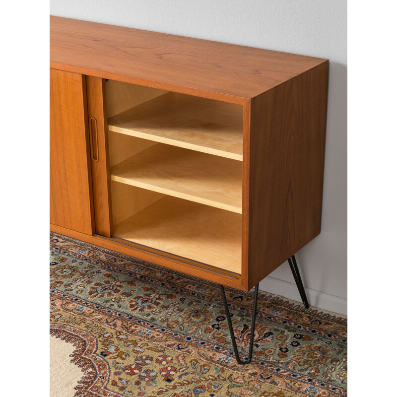 Vintage sideboard for Poul Hundevad in teak and steel 1960