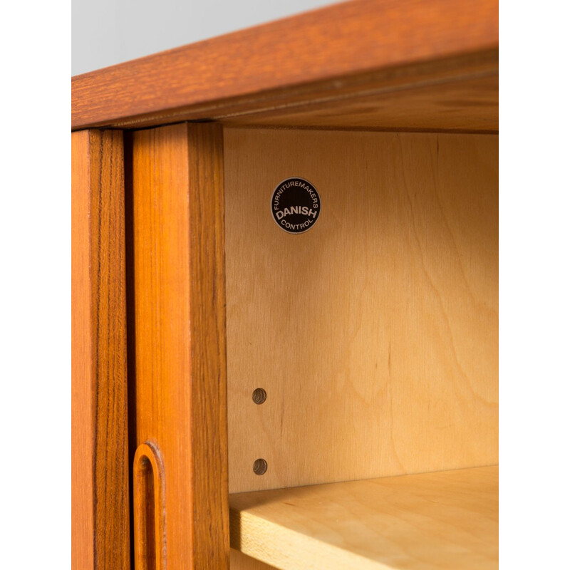 Vintage sideboard for Poul Hundevad in teak and steel 1960