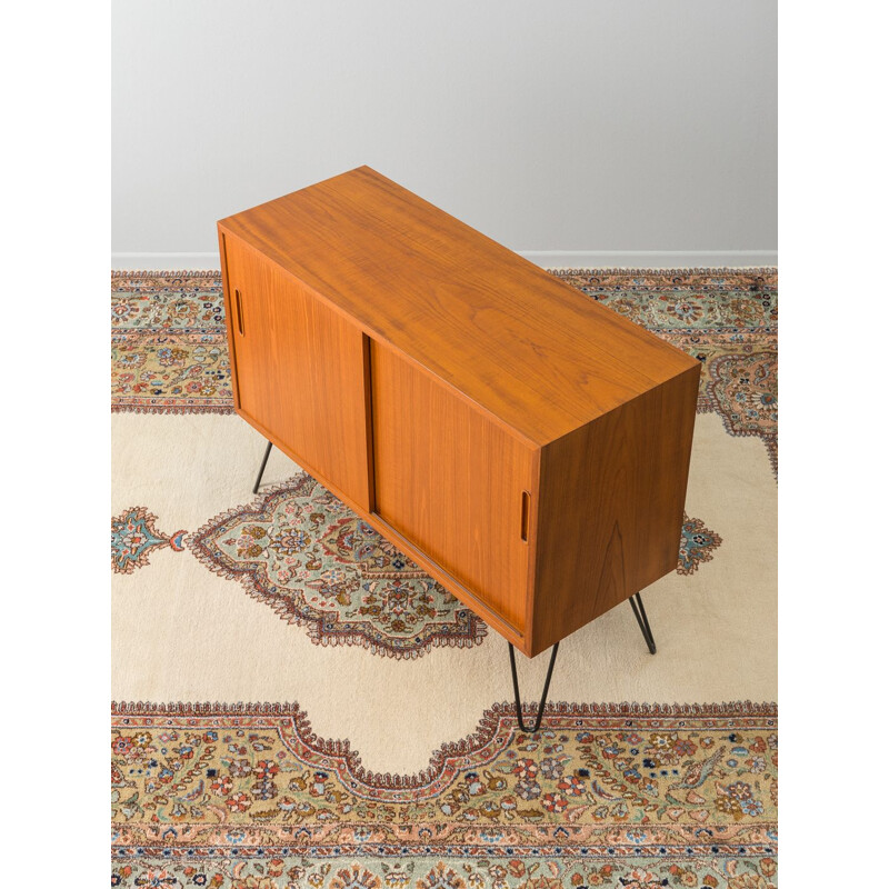 Vintage sideboard for Poul Hundevad in teak and steel 1960