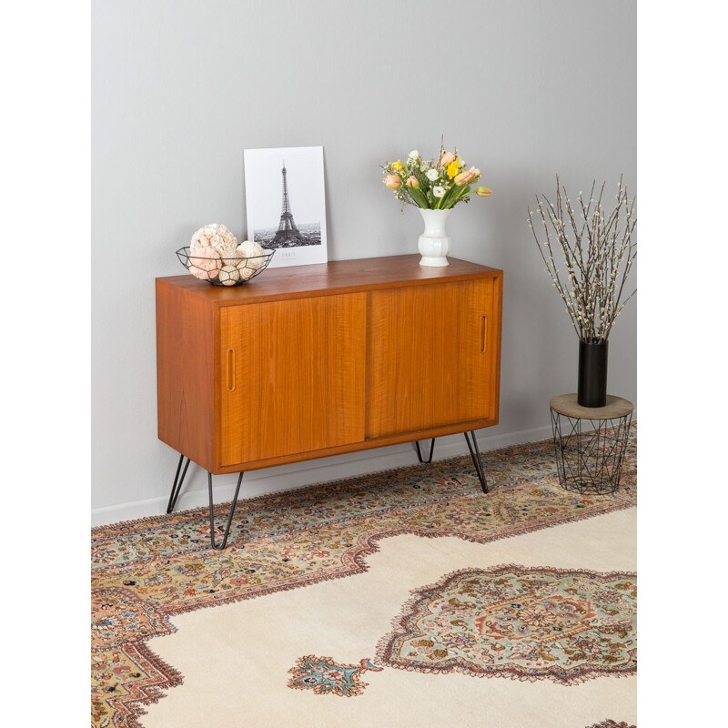 Vintage sideboard for Poul Hundevad in teak and steel 1960