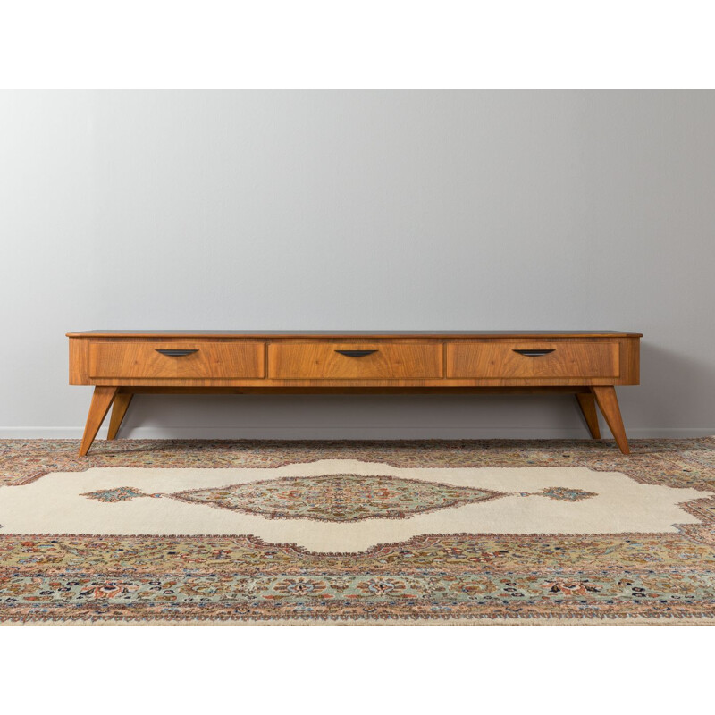 Vintage german sideboard in walnut and formica 1950