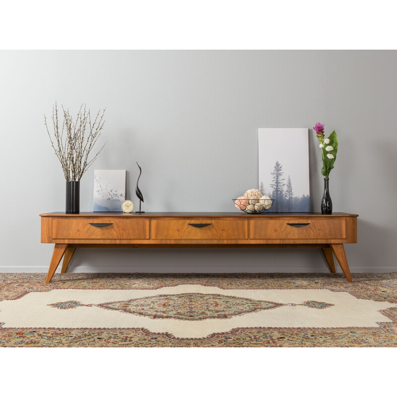 Vintage german sideboard in walnut and formica 1950