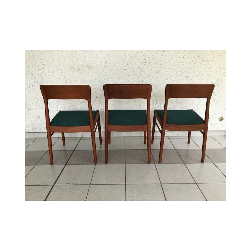 Set of 3 Scandinavian chairs in teak