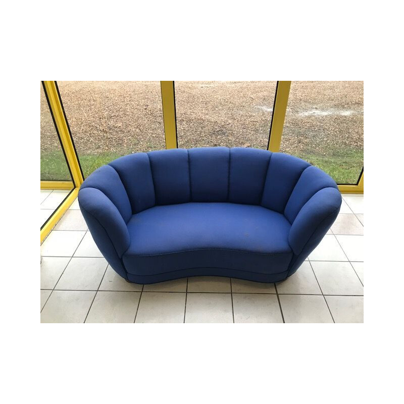 Banana sofa in blue fabric