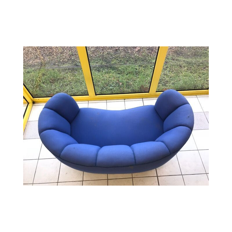 Banana sofa in blue fabric