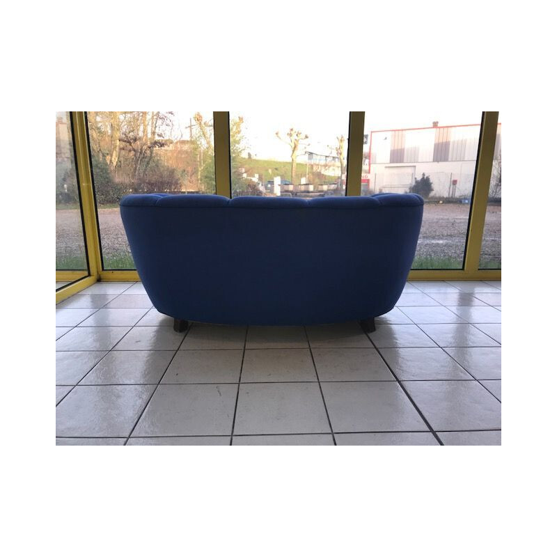 Banana sofa in blue fabric