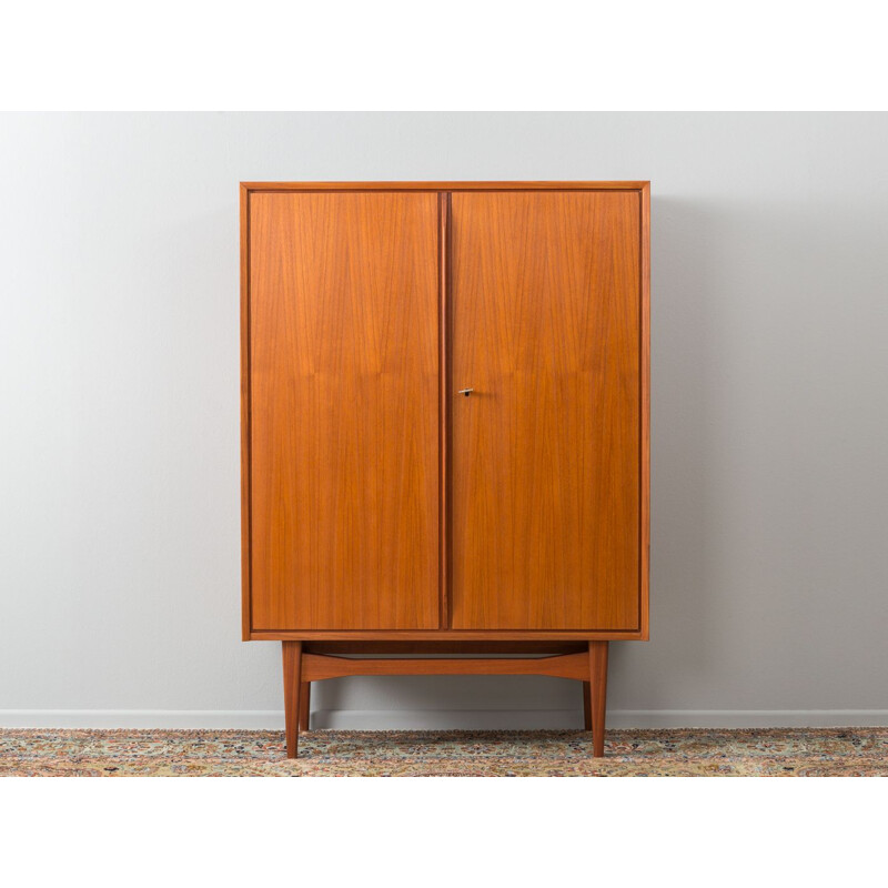 Vintage german wardrobe in teakwood 1950