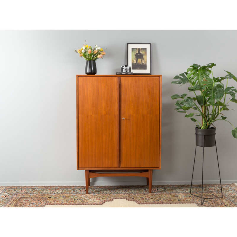 Vintage german wardrobe in teakwood 1950