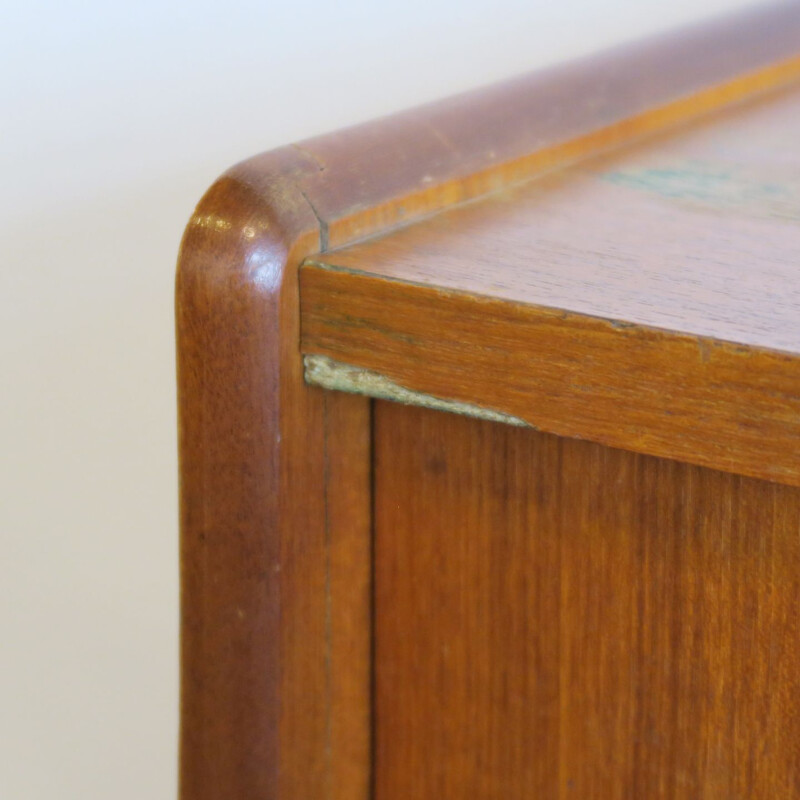 Vintage scandinavian highboard in teak and glass 1960