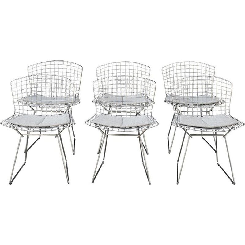 Set of 6 vintage Chair Bertoia by Harry Bertoia for Knoll