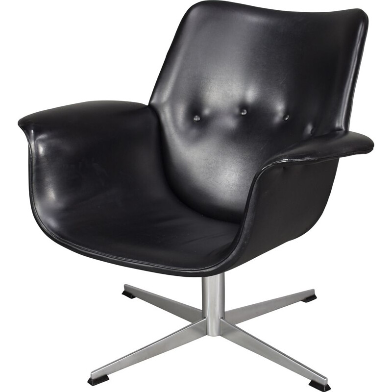 Black swiveling armchair by Topform