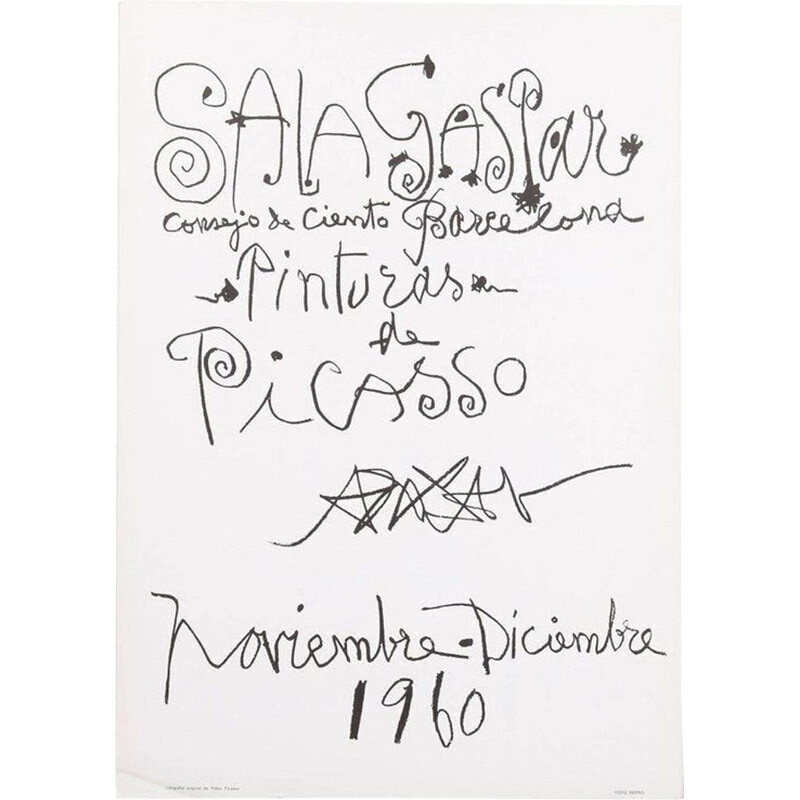 Vintage-Lithografie von Pablo Picasso