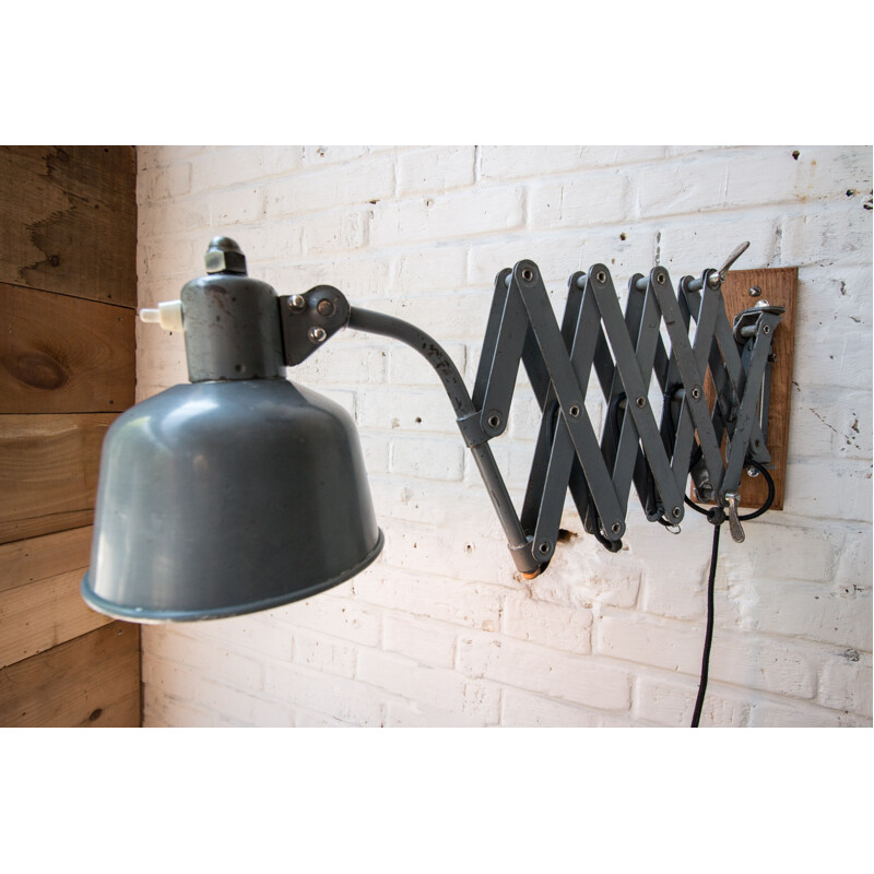 Vintage Wall lamp grey articulated 1930s