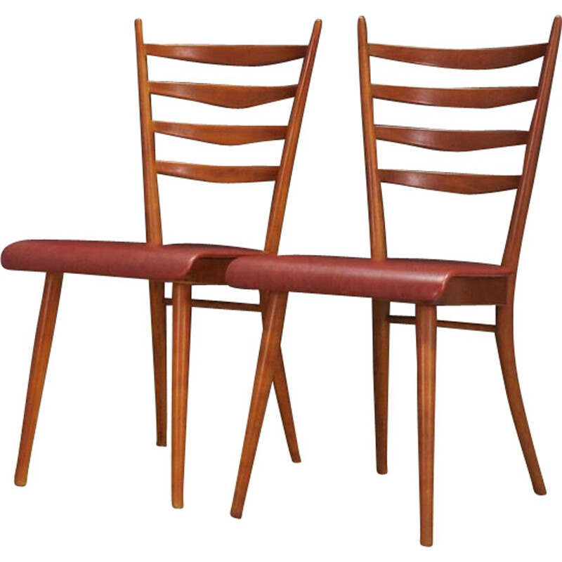Pair of Danish chairs in beechwood