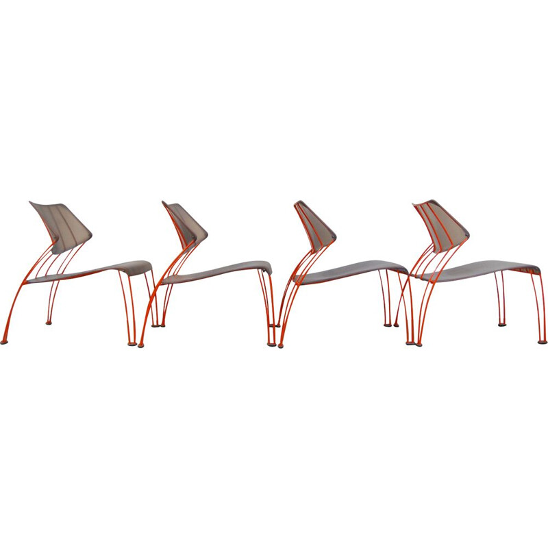 Suite de 4 fauteuils vintage Hasslo par Monika Mulder pour Ikea