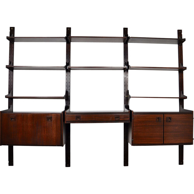 Vintage shelf system in rosewood Italy 1960s 
