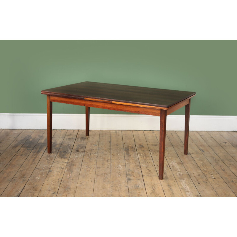 Vintage Dining Table Extendable in Rosewood Danish 1960s
