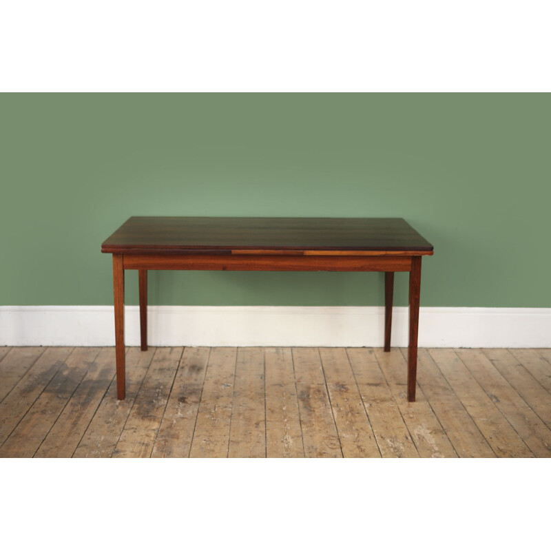 Vintage Dining Table Extendable in Rosewood Danish 1960s