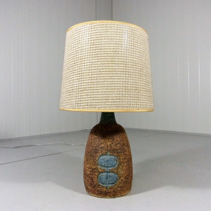 Lampe de table vintage poterie d'argile Danemark années 1950-60