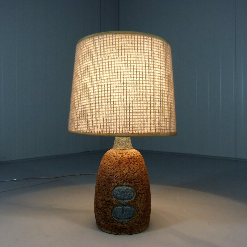 Lampe de table vintage poterie d'argile Danemark années 1950-60