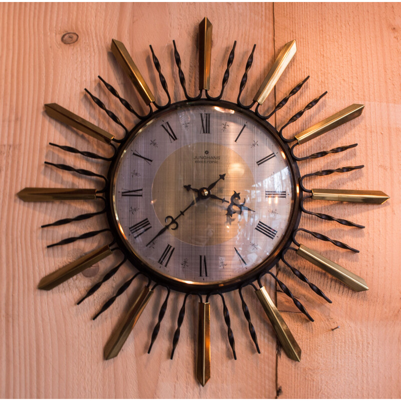 Horloge vintage Soleil de Junghans Allemagne 1960s