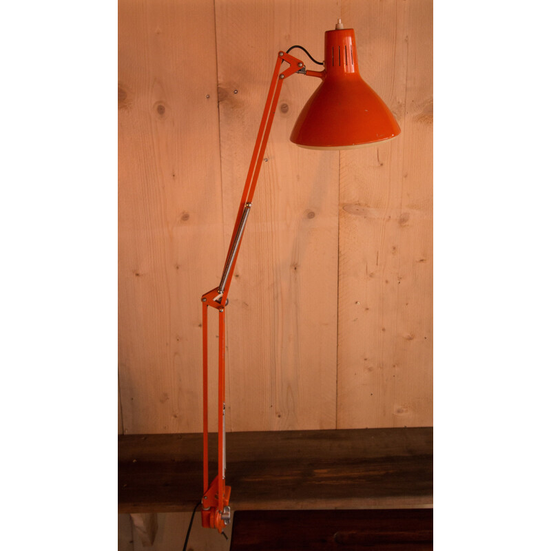 Vintage-Lampe Luxo L-1 von Jacob Jacobsen aus orangefarbenem Eisen 1970